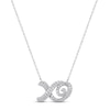 Thumbnail Image 1 of Diamond XO Necklace 1/5 ct tw Round-cut 10K White Gold 18"