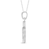 Thumbnail Image 3 of Diamond Heart Lock Necklace 1/8 ct tw Round-cut Sterling Silver 18"