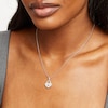 Thumbnail Image 6 of Diamond Heart Lock Necklace 1/8 ct tw Round-cut Sterling Silver 18"
