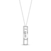Thumbnail Image 3 of Diamond Infinity Circle Necklace 1/6 ct tw Round-cut Sterling Silver 18"