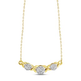 XO, from KAY Diamond Necklace 1/2 ct tw Round-cut 10K Yellow Gold 19.25&quot;