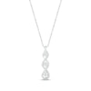 Thumbnail Image 1 of Diamond-Accent Three-Stone Swirl Necklace Sterling Silver 18"