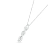 Thumbnail Image 2 of Diamond-Accent Three-Stone Swirl Necklace Sterling Silver 18"