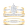 Thumbnail Image 3 of Adore Marquise-Cut Diamond Halo Bridal Set 1/2 ct tw 10K Two-Tone Gold