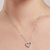 Thumbnail Image 3 of Diamond Heart Outline Necklace 1/2 ct tw 14K White Gold 18"