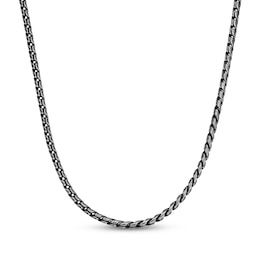 Men's Black Ion-Plated Stainless Steel 5mm Rope Chain Necklace 24&quot;