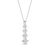 Thumbnail Image 1 of Diamond Graduated Four-Stone Vertical Bar Necklace 1/3 ct tw 14K White Gold 18"