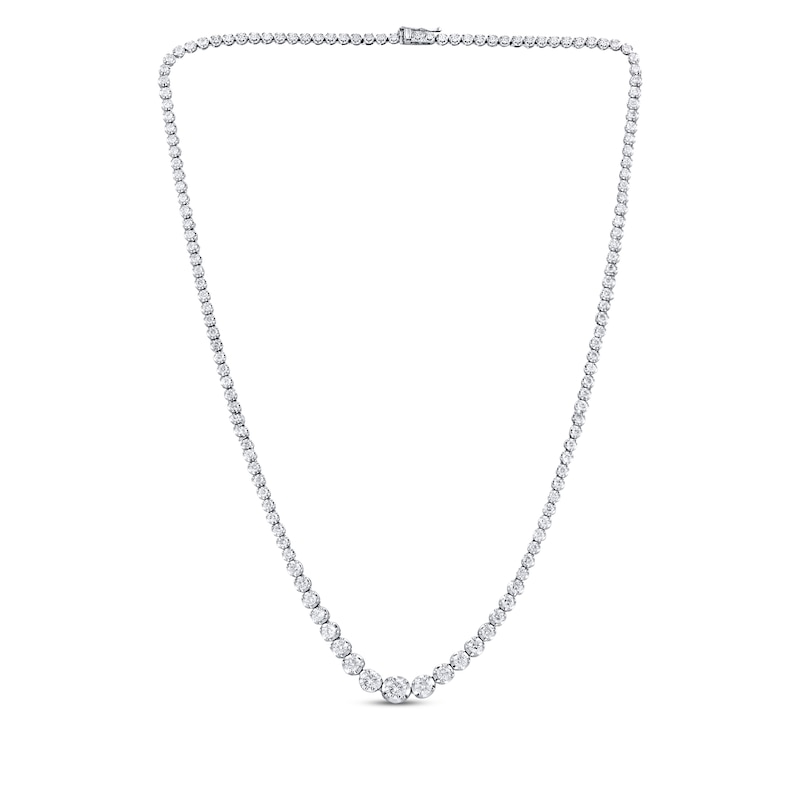 Diamond Riviera Necklace 5 ct tw 14K White Gold 18"