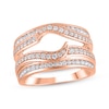 Thumbnail Image 1 of Diamond Swirl Enhancer Ring 3/4 ct tw 14K Rose Gold