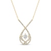 Thumbnail Image 1 of Love Entwined Round-Cut Diamond Necklace 1 ct tw 10K Yellow Gold 18"