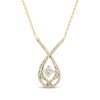 Thumbnail Image 2 of Love Entwined Round-Cut Diamond Necklace 1 ct tw 10K Yellow Gold 18"