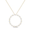 Thumbnail Image 0 of Round-Cut Diamond Circle Station Necklace 1/3 ct tw 10K Yellow Gold 19“