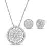 Thumbnail Image 0 of Round-Cut Diamond Necklace & Earrings Gift Set 1 ct tw Sterling Silver 18"