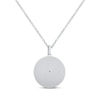 Thumbnail Image 2 of Round-Cut Diamond Evil Eye Charm Necklace 1/4 ct tw Sterling Silver 18“