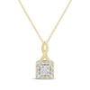 Thumbnail Image 0 of Round-Cut Diamond Square-Shaped Necklace 1/4 ct tw 10K Yellow Gold 18“