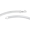 Thumbnail Image 2 of Omega Chain Necklace with Round-Cut Diamond Centerpiece 1/2 ct tw Sterling Silver 17“