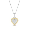 Thumbnail Image 1 of Round-Cut Diamond Heart Necklace 1/6 ct tw Sterling Silver & 10K Yellow Gold 18”