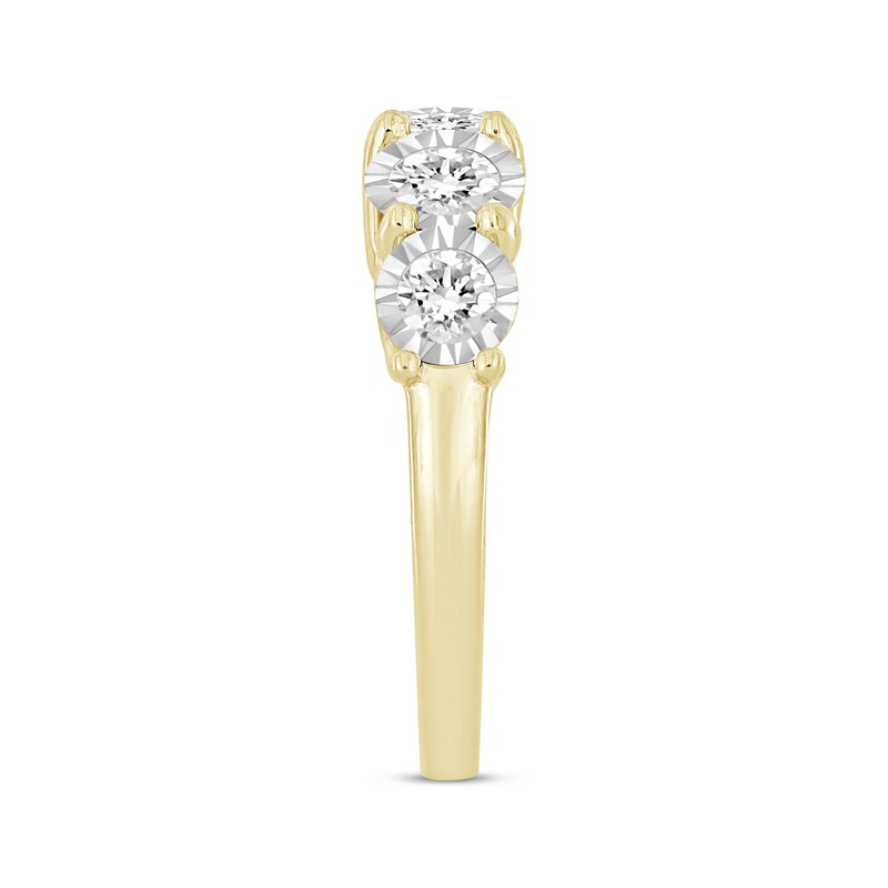 Round-Cut Diamond Anniversary Band 1-1/2 ct tw 10K Yellow Gold
