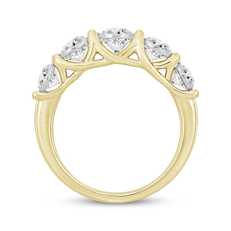 Round-Cut Diamond Anniversary Band 1-1/2 ct tw 10K Yellow Gold