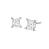Thumbnail Image 1 of Certified Princess-Cut Diamond Solitaire Stud Earrings 1/2 ct tw 14K White Gold (I/SI2)