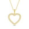 Thumbnail Image 1 of Diamond Looping Heart Necklace 1/4 ct tw 10K Yellow Gold 18"