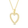 Thumbnail Image 2 of Diamond Looping Heart Necklace 1/4 ct tw 10K Yellow Gold 18"