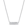 Thumbnail Image 1 of Diamond Accent Bar Necklace 10K White Gold 18"