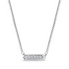 Thumbnail Image 2 of Diamond Accent Bar Necklace 10K White Gold 18"