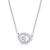 Thumbnail Image 1 of Diamond Evil Eye Necklace 1/20 ct tw 10K White Gold 18"