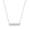 Thumbnail Image 2 of Diamond Horizontal Bar Necklace 1/15 ct tw 10K White Gold 18"
