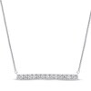 Thumbnail Image 1 of Diamond Horizontal Bar Necklace 1/8 ct tw 10K White Gold 18"