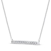 Thumbnail Image 2 of Diamond Horizontal Bar Necklace 1/8 ct tw 10K White Gold 18"