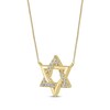 Thumbnail Image 2 of Diamond Star of David Necklace 1/20 ct tw 10K Yellow Gold 18&quot;