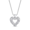Thumbnail Image 1 of Diamond Heart Charm Necklace 1/15 ct tw 10K White Gold 18"