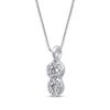 Thumbnail Image 2 of Diamond Infinity Symbol Necklace 1/20 ct tw 10K White Gold 18"
