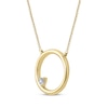 Thumbnail Image 2 of Open Circle Diamond Accent Necklace 10K Yellow Gold 18"