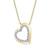 Thumbnail Image 2 of Diamond Tilted Heart Necklace 1/10 ct tw 10K Yellow Gold 18"