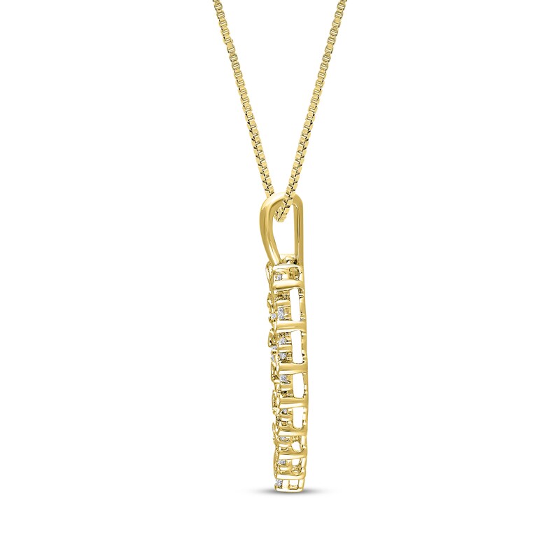 Main Image 2 of Diamond Heart & Infinity Necklace 1/4 ct tw 10K Yellow Gold 18"