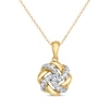 Thumbnail Image 0 of Diamond Love Knot Necklace 1/5 ct tw 10K Yellow Gold 18"