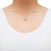 Thumbnail Image 1 of Diamond Love Knot Necklace 1/5 ct tw 10K Yellow Gold 18"