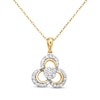 Thumbnail Image 1 of Diamond Trefoil Necklace 1/4 ct tw 10K Yellow Gold