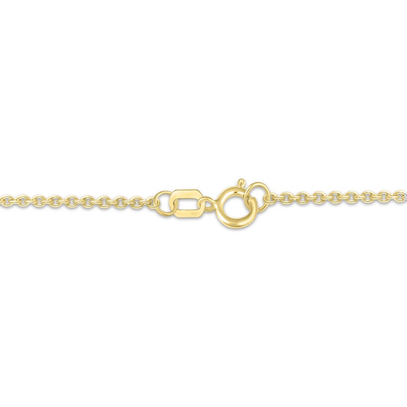 Main Image 5 of Baguette & Round-Cut Diamond Cross Necklace 1/3 ct tw 10K Yellow Gold 18"