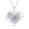Thumbnail Image 1 of Diamond Accent "Quinceañera" Heart Necklace 10K White Gold 18”