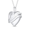 Thumbnail Image 1 of Diamond Accent "Quinceañera" Heart Necklace 10K White Gold 18”