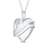 Thumbnail Image 2 of Diamond Accent "Quinceañera" Heart Necklace 10K White Gold 18”