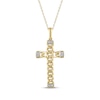 Thumbnail Image 1 of Diamond Accent Chain Link Cross Necklace 10K Yellow Gold 18"