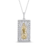 Thumbnail Image 1 of Diamond Our Lady of Guadalupe Necklace 1/10 ct tw 10K Two-Tone Gold 18"