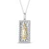 Thumbnail Image 2 of Diamond Our Lady of Guadalupe Necklace 1/10 ct tw 10K Two-Tone Gold 18"