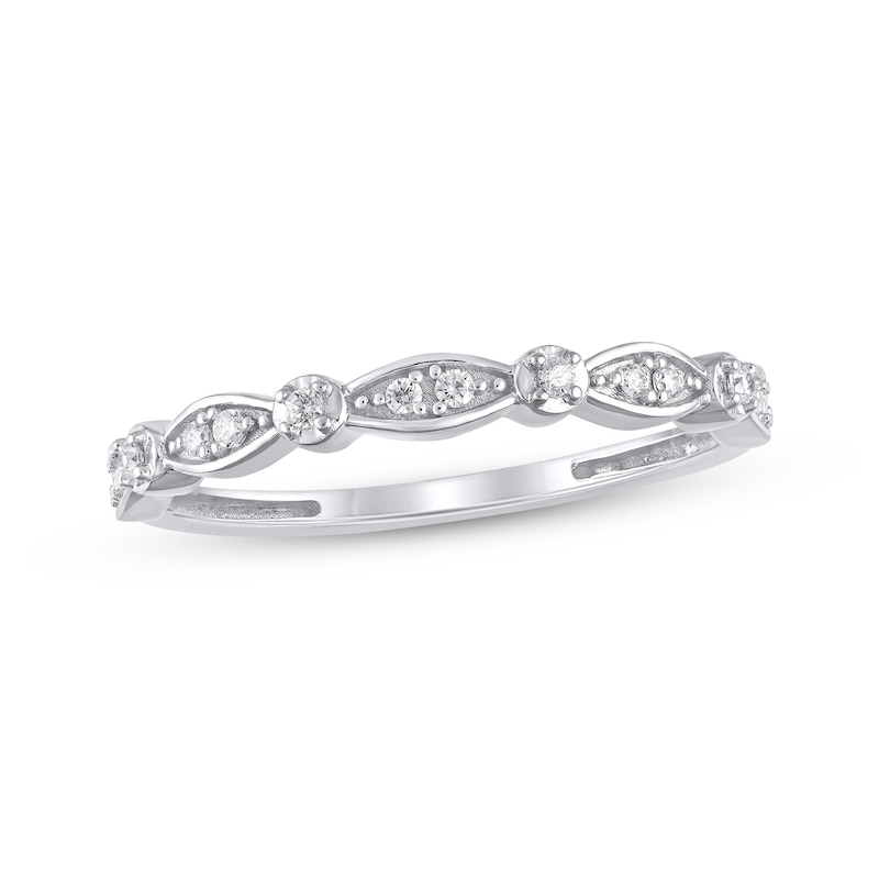 Main Image 1 of Lab-Grown Diamonds Anniversary Band 1/15 ct tw 10K White Gold