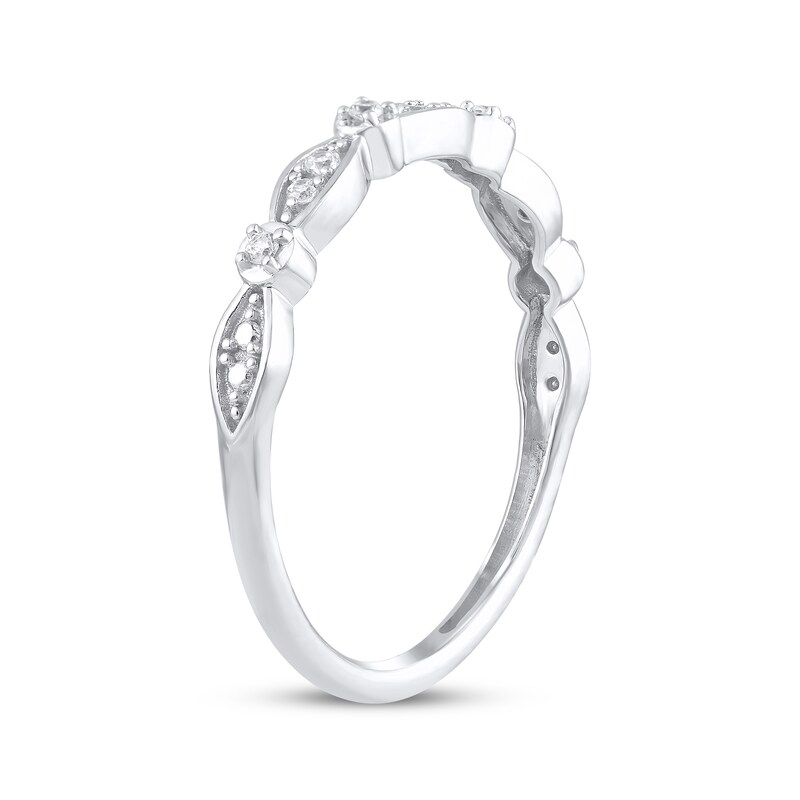 Main Image 2 of Lab-Grown Diamonds Anniversary Band 1/15 ct tw 10K White Gold